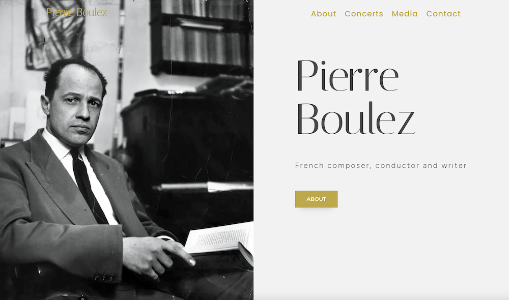 Template Boulez classical music website